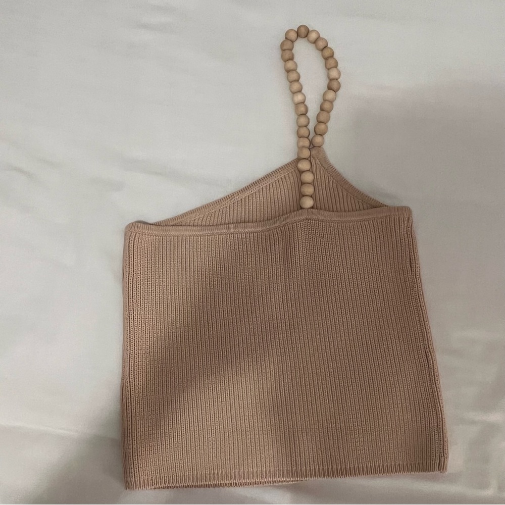 Zara Asymmetric Beaded Knit Top - Picture 6 of 9